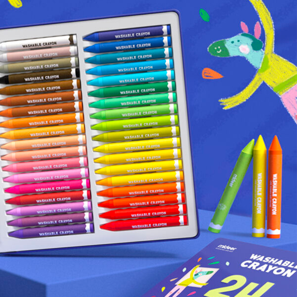 Washable Crayon 24 -Caja Metálica-