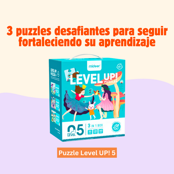 Level Up! Nivel 5: contiene 3 puzles de paisajes de fantasia