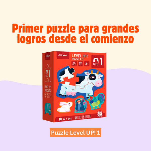 Level Up! Nivel 1: contiene 10 puzles de animales