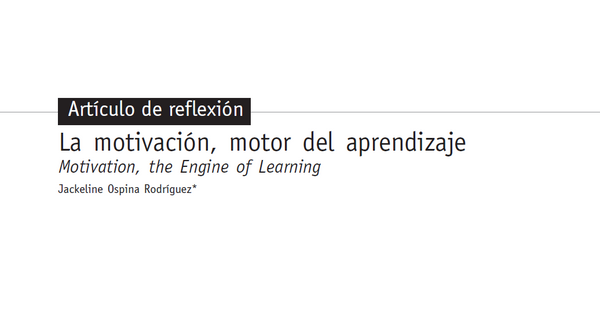La motivación, motor del aprendizaje