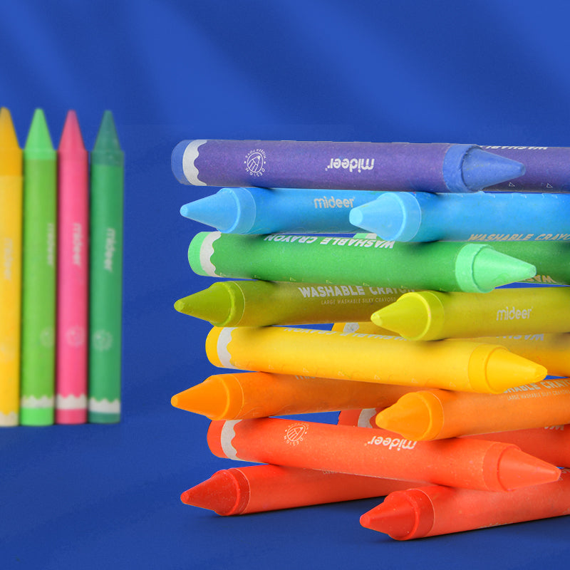 Washable Crayon 12 Caja Metálica